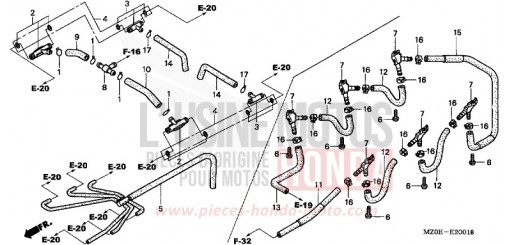 CARBURATEUR (TUBULURE) GL1500C2 de 2002